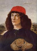 Medici portrait of the man card Sandro Botticelli